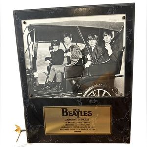 Vintage The Beatles January In Paris “Can’t Buy Me Love” Plaque.